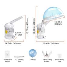 Hair Steamer, 2-In-1 Professional Hair & Facial Steamer With Detachable Bonnet Hood, Nano Ionic & UV Ozone Face Steamer With 360° Rotatable Sprayer For Salon Spa Home Beauty - Xem 9