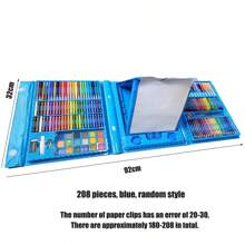 Kids Water Color Marker Set, Children's 42/150/208pcs Painting Brush Art Supplies For 6.1 Festival, Watercolor Pens & Wax Crayons For Preschool & Elementary Students