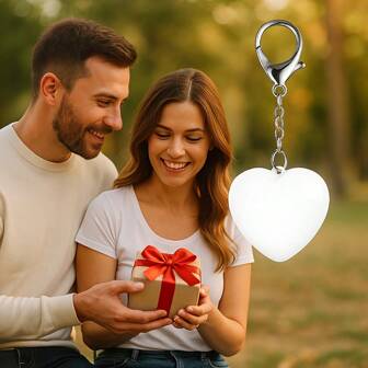 Yogle USB充电磨砂质感自动感应手提包灯，迷你触控手提包灯，便携式手提包夜灯钱包发光心形灯吊坠钥匙扣夜灯礼品创意