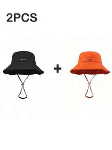 1 pezzo Cappello da pescatore da donna con coulisse sul bordo, in tessuto morbido, antivento, alla moda, adatto per uso quotidiano, pendolarismo, viaggi, vacanze e regalo di Ognissanti