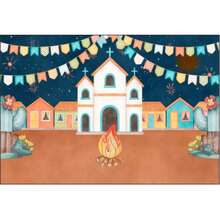 Photographic Panel June Festival Scenery Fabric 1.50 X 2.20m - FDFJN0124 - View 1