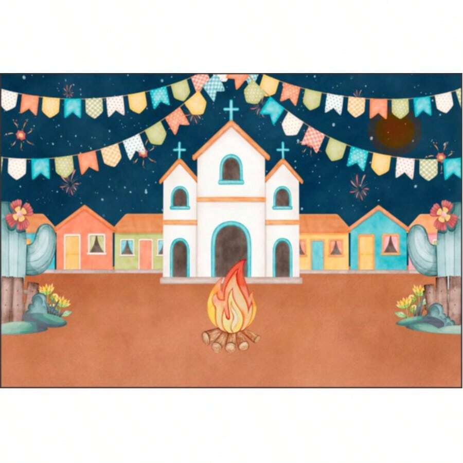 Photographic Panel June Festival Scenery Fabric 1.50 X 2.20m - FDFJN0124 - View 1