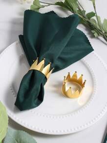 4-8 Pcs/Set Dotty Crown Design Napkin Rings, Suitable For Wedding Reception, Christmas, Restaurant, Family Gathering, Daily Use