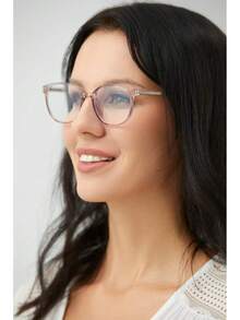 Blue Light Blocking Glasses Women Men Computer Eyeglasses,TR90 Fashion Round Transparent Anti Blue Light Glasses With Anti Eyestrain & UV Glare For Gaming & Reading (Flesh Pink) - S - 查看 10