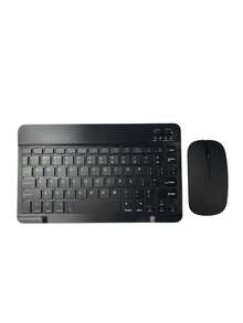 Rechargeable Bluetooth Keyboard And Ultra-Portable Wireless Mouse Combo In Four Colors – Ideal For Work, Study And Travel, Compatible With Multiple Devices - Black - View 2