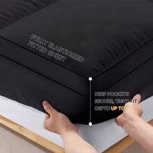 JustLet Cooling Mattress Topper, Extra Thick , Plush Quilted Pad With 8-21 Inch Deep Pockets, Overfilled With Breathable Polyester, Mattress Protector- Machine Washable