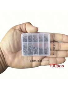 100/300pcs High Carbon Steel Fishing Hooks Set, Sport Circle Sharp Piercing Hooks, Sizes #3 To #12 - Assorted Fishhooks With Storage Box For Freshwater Saltwater Fishing - Black - View 14