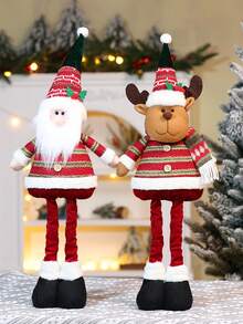 Die neue Weihnachts-Heim- und Outdoor-Dekorationsfigur für 2025, ein alter Schneemann und ein Rentier, ist 60 cm lang, wenn eingeklappt. - Verschiedenfarbig - Übersicht 5