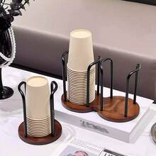 1 个极具吸引力的纸杯架，一次性杯架，桌面咖啡桌储物架，茶杯咖啡杯架 - 彩色 - 查看 1