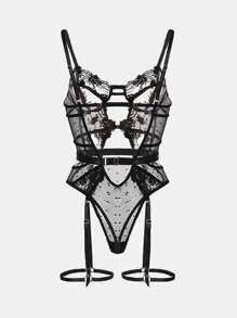 Lencería sexy para damas, telas bordadas, pijamas, pantalones de muñeca, lencería de peluche, una pieza