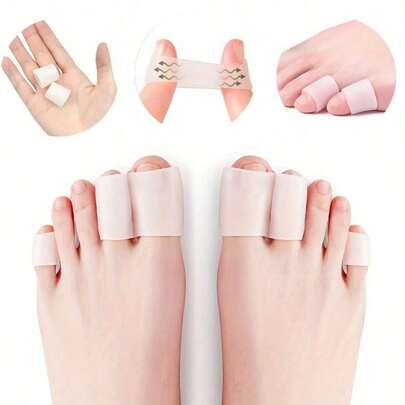 6pcs/3 Pairs Of Transparent White Silicone Breathable Toe Separators | Suitable For Sandals And Sports Shoes | Anti-Slip Design | Customizable Size | Ideal For Sports Activities, Sports Medicine, Protective Sports Gear, Finger Splints, Best For Christmas, Perfect For Thanksgiving