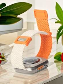 1 pieza Correa magnética de nailon elástica y colorida compatible con de 38mm, 40mm, 41mm, 42mm, 44mm, 45mm, 49mm para mujer y hombre, pulsera deportiva trenzada elástica de repuesto compatible con la correa del Serie 10 9 8 7 6 5 4 3 2 1 SE Ultra 1 y 2