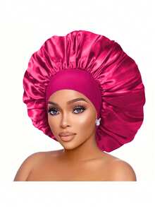 1 pieza Gorro de seda para dormir, envoltura para el cabello, pañuelo protector para trenzas, gorro de seda, gorro de satén, gorro para dormir - Multicolor - Ver 9