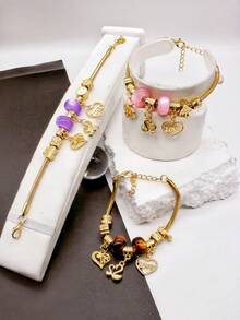 Fashion Bracelets (3 Random Pieces) - 金色 - 查看 2