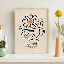 1 件现代画廊墙毕加索包豪斯橙色墙壁艺术帆布画海报适用于客厅家居装饰可选画框 - 彩色 - 查看 18