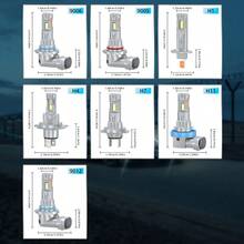 2pcs Roadsun LED Car Headlight Bulbs H4 9005/HB3 9006/HB4 H1 H7 H11 9012, 80,000 Lumens 300W, Super Bright High Beam And Low Beam, 6500K, 1:1 Size, No Adapter Needed, Plug And Play, Easy Installation, Fog Lamp Bulb