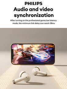 PHILIPS PHILIPS TAT2020 Minimalistische Bluetooth-Kopfhörer, semi-In-Ear, großer dynamischer Treiber, HIFI-Klangqualität, 360° Surround Sound, Super lange Akkulaufzeit, KI-Geräuschunterdrückung für Sprachanrufe, hochauflösendes Mikrofon, geringe Latenz für Gaming & Sport, kabellose Kopfhörer kompatibel mit Smartphones & Computern