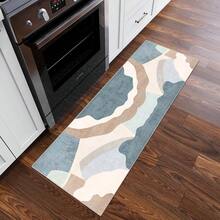 1/2 套大型抽象几何色块风格地毯，柔软、可水洗、防滑、防污印花地毯，适用于客厅、卧室、游戏室、办公室、厨房 - 款式1 - 查看 47