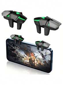 Six-Finger Gamepad With High-Sensitivity Buttons And Aim Assist For Mobile Gaming - Compatible With IPhone, Android And IPad