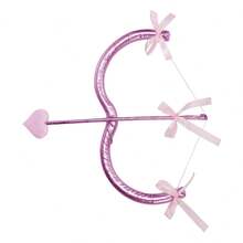 Conjunto de arco y flecha de Cupido, accesorios para disfraz de Halloween, cosplay, accesorios de fotos para mujer - Rosa - Ver 6