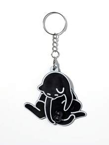 Creative Cartoon Mischievous Cat Keychain, Rotating Egg-Shaped Cat Pendant, Cute & Funny Bag/Key Chain Accessory, Fun Gift For Brothers And Friends Bag Charms Car Accessories Teacher Sister Gift Ideas - Multicolor - View 3