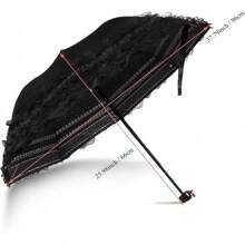 Vintage Lace Parasol Gothic Lolita Umbrella UV Sun Protection Witch Cosplay Photoshoot Props Party Decoration