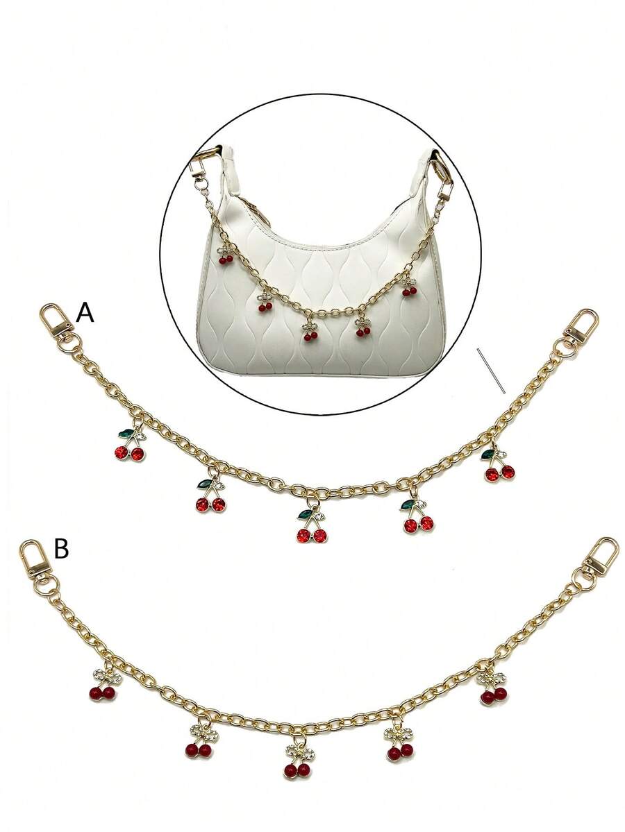 Cherry Design Metal Chain Pendant Fashion Minimalist Versatile Elegant Chain Accessory Goth - Multicolor - View 1