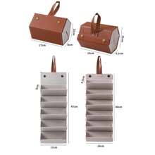 Multifunctional Glasses Case - Large Capacity Leather Glasses Storage Box, High-End Multi-Compartment Sunglasses, Optical Glasses, Eyeglasses Case, Portable Travel Accessory, Wall Mount