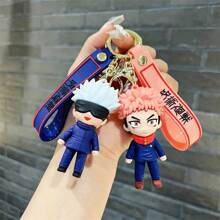 bandai Chaveiro Bandai - Pingentes de bolsa com personagens de anime Gojo, Megumi, Nobara e Yuji para mochilas e bolsas, lembrancinhas fofas para fãs