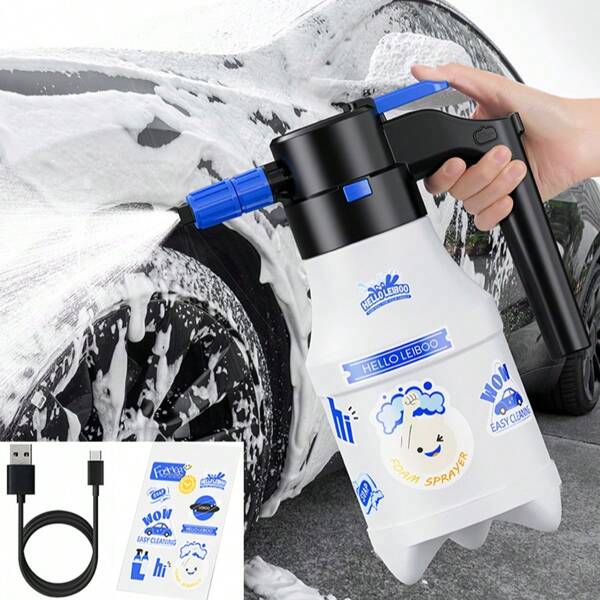 1.5L Electric Foam Sprayer Car Wash Garden Lawn Watering Automatic Pressurized