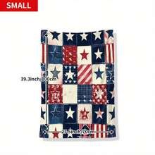Patriotic Star Design,Super Soft Flannel Printed  Blanket,As Birthday Gifts, Family, Wedding, Souvenir Blankets, Polyester Blankets Suitable For All Seasons, Washable, Machine Washable, Lightweight, Breathable, Comfortable, Warm, Unique, 280gsm For Him, Her Personalized Ideal Gifts For Her, Him, Family, Boyfriend, Girlfriend, Father, Family, Mother, Lover, Daughter, Son, Grandfather, Grandmother, Teacher,Doctor, Nurse,Friend, Classmate, Pet.Perfect Nap, Camping, Travel, Home, Daily Life, Office Decoration, Birthday, Anniversary, Valentine's Day, Thanksgiving, Graduation Season,Christmas, Halloween, Mother's Day, Father's Day, Wedding, New Year Gifts ,Sofa,Bed,Car,Bedroom,Living Room,Office,  Outdoor Camping, Beach,Wall Decoration - 彩色 - 查看 4