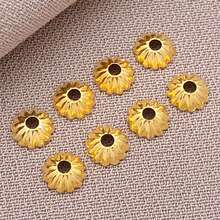 10/30 件 18K 镀金花丝端盖花珠盖珠端盖金属隔珠盖适用于项链手链耳环珠宝制作用品