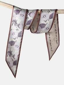 5 件/套优雅真丝围巾和花卉图案发带和头带和发带，多用途，适合日常生活和度假头巾头带吸汗带，发饰