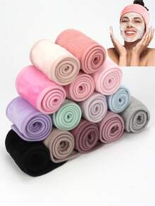 3Pcs Adjustable Women's Spa Facial Headband, Shower & Makeup Hair Tie Suitable For Washing Face, Soft Towel & Hair Styling Accessory Accessories,Skincare Headband,Beauty,Skin Care Products,Spa,Self Care,Skin Care Tools,Face Care,Esthetician Supplies,Skin,Face Wash,Facial - Multicolor - View 2
