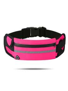 1 Stück Sports Laufhüfttasche, Sports Laufgürtel mit Reißverschluss, hochelastischer Nylon-Hüfttasche, Unifarben, multifunktionale Fitnesszubehör, wasserdicht mit Handyfach für Herren und Damen, Radfahren, Wandern, Outdoor-Aktivitäten