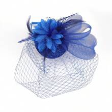 1pc Women Fascinators Hair Accessories Headband Felt Hat Flower Mesh Ribbons Artificial Feathers Hair Clip Veil Fascinator For Wedding Cocktail Tea Party Accessories Hat Halloween Hair Accessories Hat