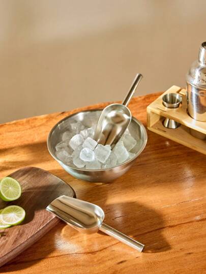 Cirelle 2 piezas Pala multiuso de acero inoxidable para hielo, granos de café, harina, etc., para uso en exteriores, camping, regalo para el padre