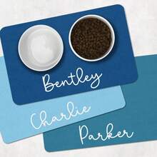 1PC Customizable Personalized Pet Food Silicone Placemat, Custom Dog And Cat Feeding Mat, Anti Slip Pet Food Mat, Custom Dog Christmas Gift, Unique Souvenir, Perfect Choice For Father's Day, Birthdays And Anniversaries,Personalized With Pet's Name - Multicolor - View 5