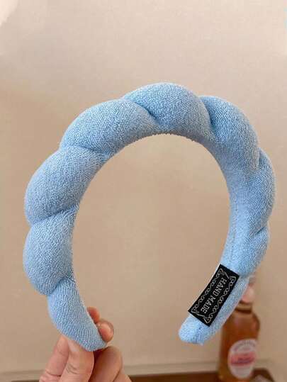 1 Pack Spa Headband For Washing Face Or Facial, Skincare Headbands, Makeup Hairband Sponge, Terry Cloth Headbands, Face Wash Headband, Puffy Hairband For Sports Or Yoga, Fashion Accessories For Women And Girls, Great Gifts, Blue,Skincare Headband,Beauty,Skin Care Products,Spa,Self Care,Skin Care Tools,Face Care,Esthetician Supplies,Skin,Face Wash,Facial