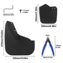 FOR TRANSIT CUSTOM 2012-ON FRONT AND REAR MUDFLAPS MUD FLAP - 4PCS SET - Black - View 3