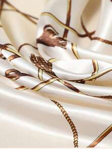 1 件女士佩斯利印花头巾，时尚缎面方形围巾，适合派对和日常穿着，可用作头巾、头巾或围巾手帕头饰发带顶部头巾、发带、头带，非常适合装扮您的外观 - A - 查看 3