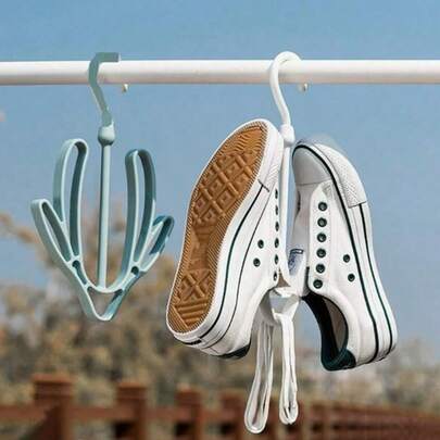 6Pcs Shoe Hanger, Hanging Shoe Organizer, Hanging Shoes Rack, Shoes Drying Rack Hanger Dry Organizer Hook Rotating Hangers For Drying That Maximize Closet Space, Provide Space-Saving Storage, Keep Sneakers, Sandals And Boots Dry, Offer Vented Drying With Rotating Design For Easy Access, Suit Wardrobes, Dorms, Entryways And Small Apartments, Simple Installation, Durable Lightweight Construction, And Multi-Functional Solution For Organized Footwear Storage And Quick Air Circulation