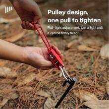 1pc, Four Meter Portable Adjustable Fixed Tent Height Tie Rope, Pulley Camping Rope, Canopy Windproof Rope Pulley Tensioner Adjuster Reflective Rope Hook, Outdoor Camping Tent Rope Pulley Adjustment Buckle, Used For Quick Setting Of Canopies, Canopies, Kayaks And Canoes, Outdoor Tents, Pet Towing Rope (Actual Packaging Does Not Match Picture)