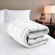 1Pieza Protector de Colchón (Sin Funda de Alohada)Cubre Colchón de LujoSuave como la Seda,Transpirable,Máximo Confort para Dormitorios-Tamaño Individual Matrimonial,Color Blanco - Blanco - Ver 6