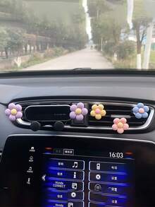Giá đỡ điện thoại mini dán ngẫu nhiên, giá đỡ điện thoại hình hoa màu hồng cho xe hơi, thích hợp để đặt điện thoại định vị trong xe và sử dụng, phụ kiện xe hơi, phụ kiện nội thất xe hơi, phụ kiện xe hơi dành cho nữ. - Màu tím - Xem 4