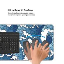 1 Large Blue Wave Gaming Mouse Pad, Available In 5 Sizes - Blue - View 7