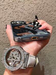 1pc Personalized Photo & Signature Shockproof Black Phone Case For S25 Ultra/S25 Plus/S25, S24 Ultra, 11/11 Pro/11 Pro Max/12/12 Pro/12 Mini/12 Pro Max/13/13 Pro/13 Pro Max/13 Mini/14/14 Plus/14 Pro/14 Pro Max/15/15 Plus/15 Pro/15 Pro Max/16/16 Plus/16 Pro/16 Pro Max 16e, Compatible With And Other Android Phones,International Version, Not The Domestic Version, Personalized Gift - Black - View 4