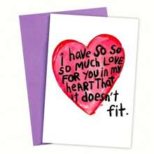 1pc,A Unique Greeting Card, I Love You So Much, Creative Text Pattern, Funny Birthday Card, Anniversary Gift, Valentine's Day Gift, Proposal Card, Greeting Card For Wife, Husband, Romantic Gift -With Envelope