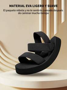 GlamourGrip Women Flat Sandals - 黑色 - 查看 7