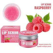 Raspberry Lip Scrub 30g Exfoliate Dead Skin, Brighten Lip Color, 24 Hour Deep Moisturizing, Nourishing Lip Skin.
